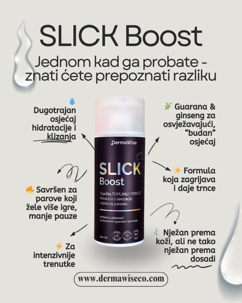 SLICK Boost intimni lubrikant za intimnu njegu kod suhoće u menopauzi i nakon porođaja